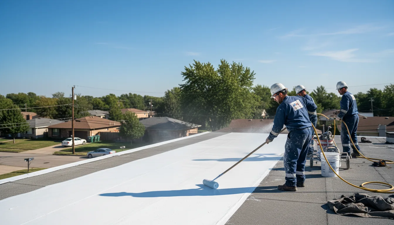 Commercial roof coating in Libertyville, IA near me